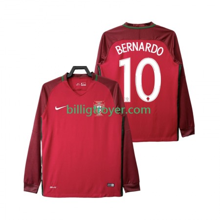 Billige Fotballdrakter Portugal BERNARDO 10 2016 Retro Hjemmedraktsett Langermet